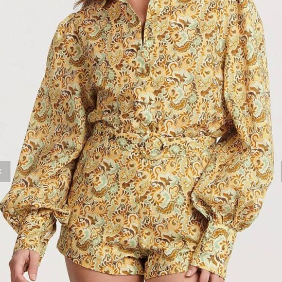 Charlie Holiday Forest Paisly Harper Shirt size xl size 10 NWT - Picture 3 of 12